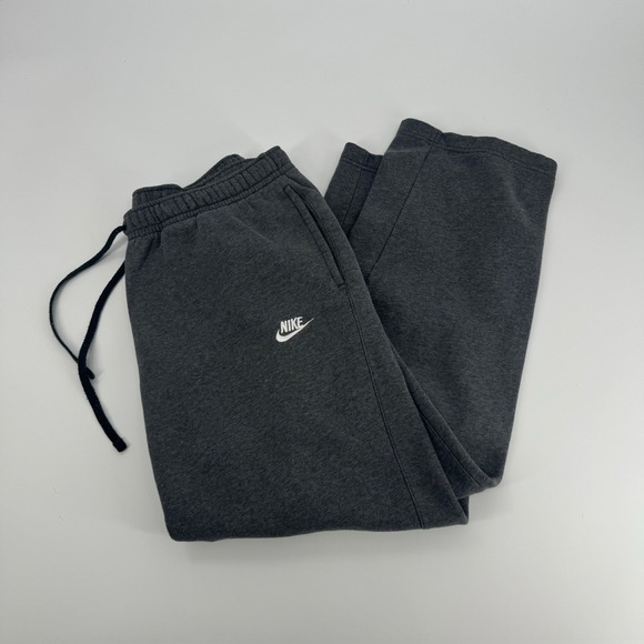 Nike Club Fleece Men's Gray Sweatpants Joggers Drawstring Pockets Size L - Picture 1 of 2